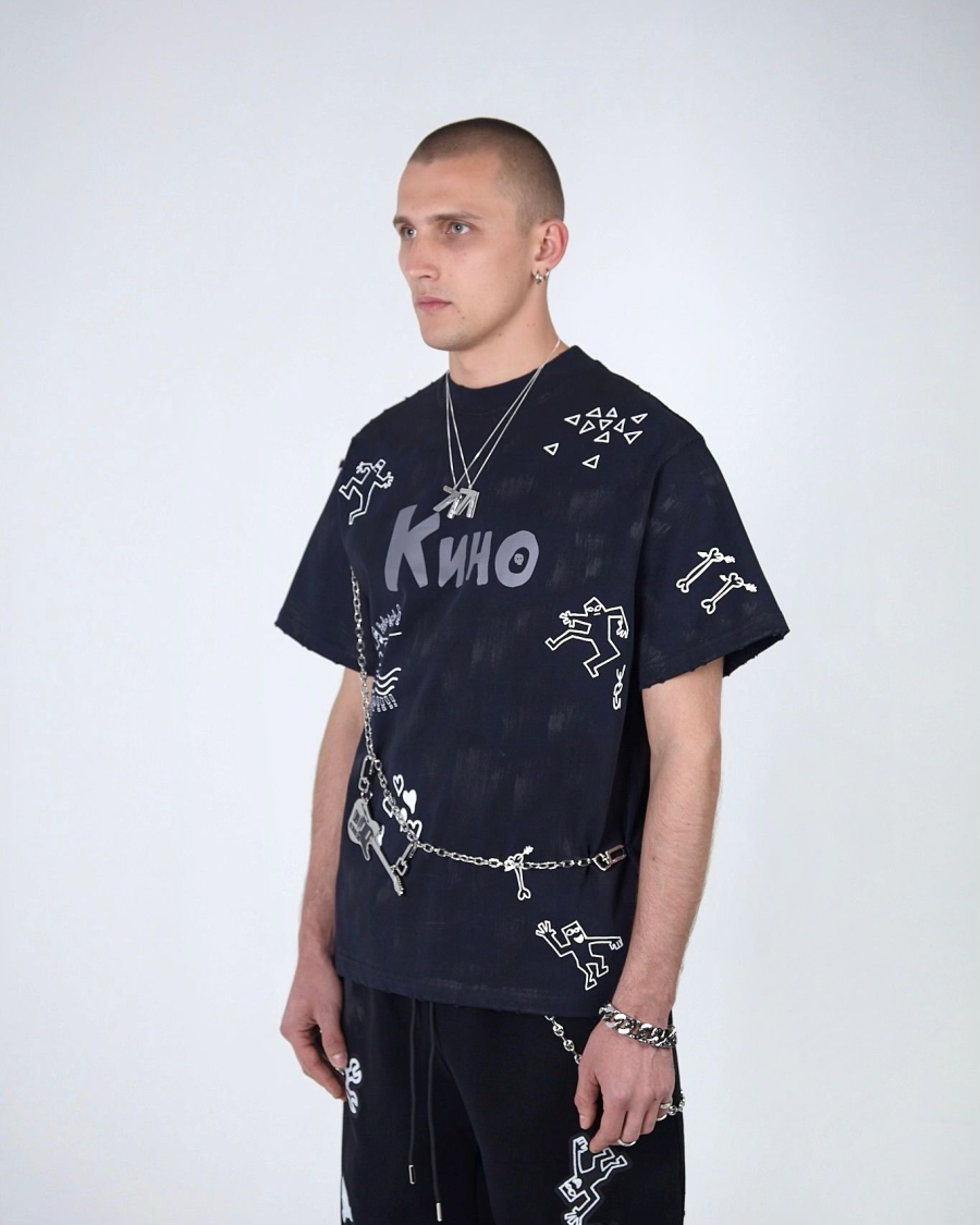 Футболка KINO DRAWINGS 380 GR NAVY ASIA ST 71, цвет: синий, Ast71.kino-tt-draw-navy купить онлайн