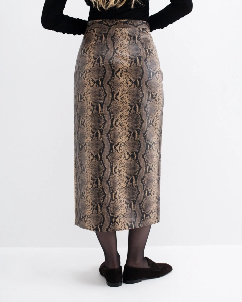 Юбка "Питон" Anmuse, цвет: коричневый, SK24А100-РТ купить онлайн