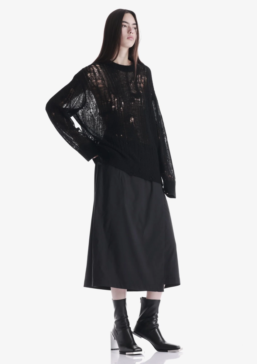 Свитер с круглым вырезом KRAKATAU, цвет: Черный, Sw46-1 купить онлайн