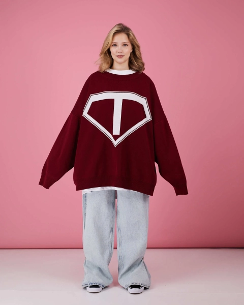 Свитер Супергероя TABOO, цвет: Бордовый, Svsuper купить онлайн