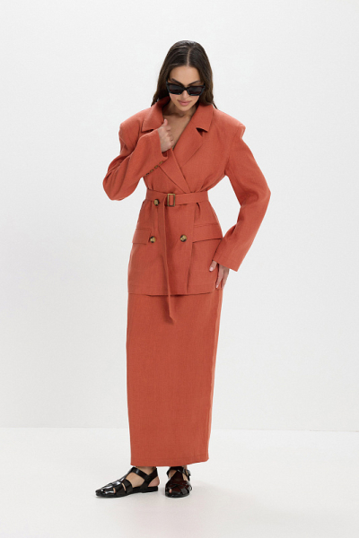 Юбка миди лен