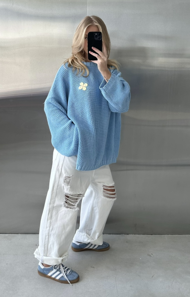 Джемпер с открытой спиной Label .B, цвет: голубой Kn.01.34LB | новая ресейл коллекция купить онлайн