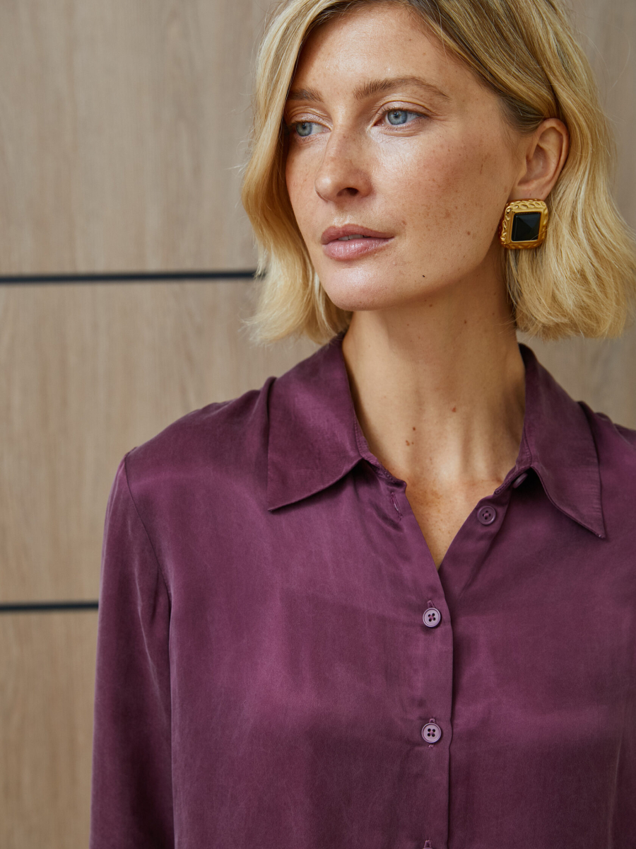 Рубашка Basic (купра) Marou, цвет: Бордовый, Mar3_2604 купить онлайн