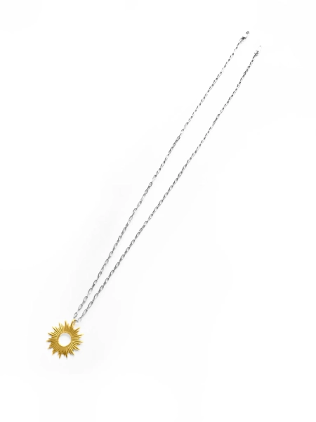 Серебряное колье "Helios" gold SBLESKOM, цвет: позолота,  купить онлайн