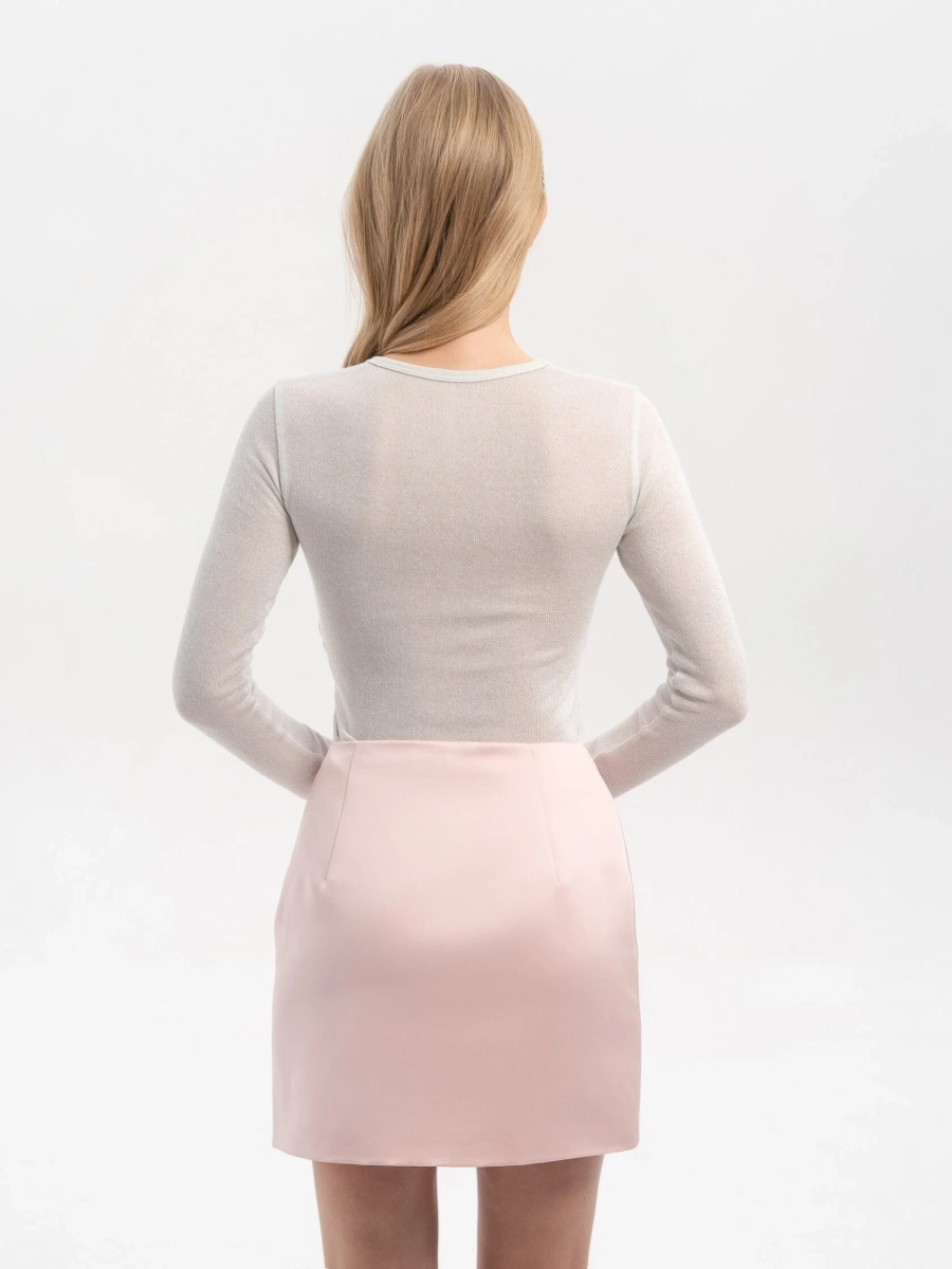 Лонгслив с драпировкой TRES, цвет: Серебряный, НФ-00002609 купить онлайн