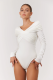 Боди drape ELASTIC, цвет: молочный,  купить онлайн