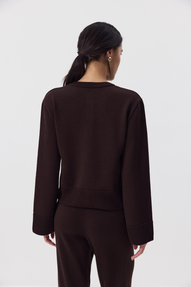 Кардиган из шерсти Charmstore, цвет: шоколадный, 305-42898-551 купить онлайн