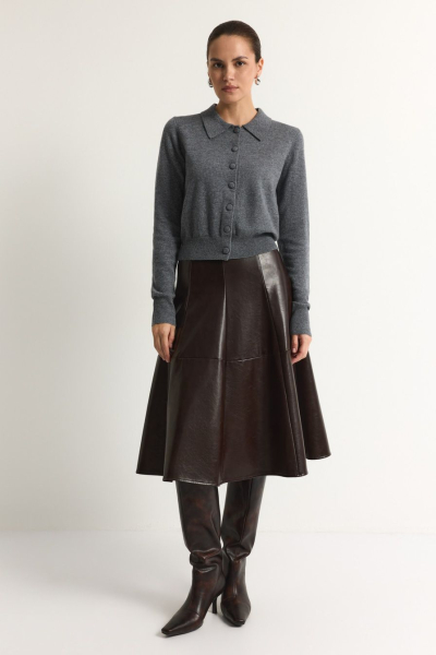 Кардиган из 100% шерсти мериноса TOPTOP, цвет: серый меланж, TTS.051.18937.820 купить онлайн