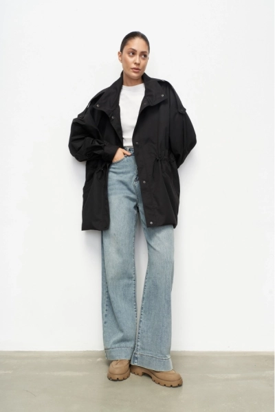 Куртка-реглан на кулиске Black Erist store, цвет: Черный, НФ-00000765 купить онлайн