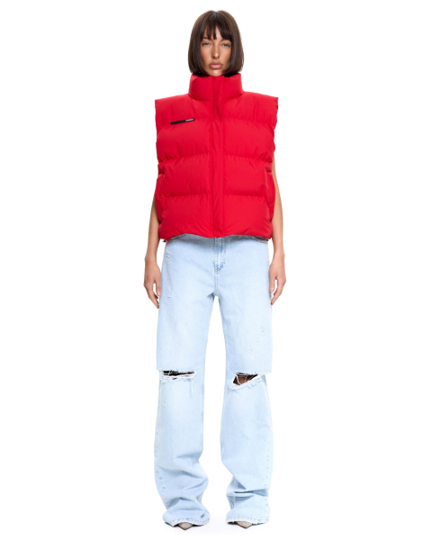 Жилет базовый мини Suborbia, цвет: красный, 006905 купить онлайн