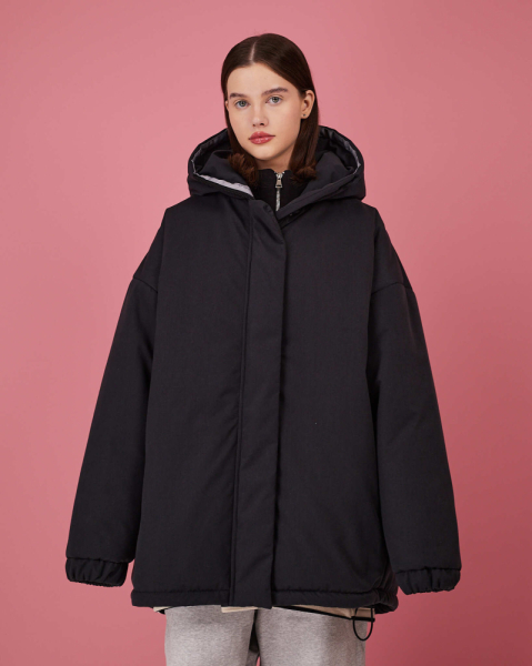 Бомбер графит зима