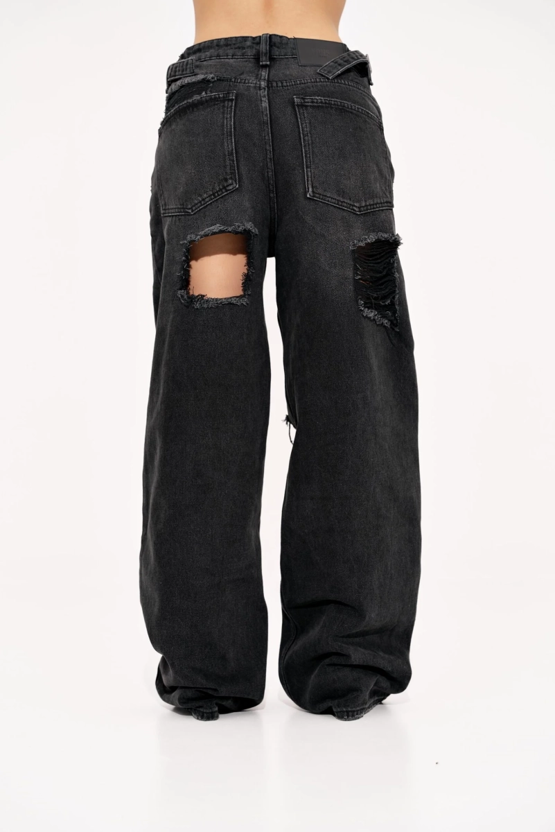 Джинсы MAMA NE POYMET CUTS BLACK YONS, цвет: Черный, YO-388 купить онлайн