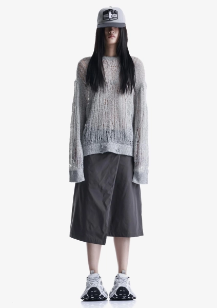 Свитер с круглым вырезом KRAKATAU, цвет: серый меланж, Sw46-21 купить онлайн