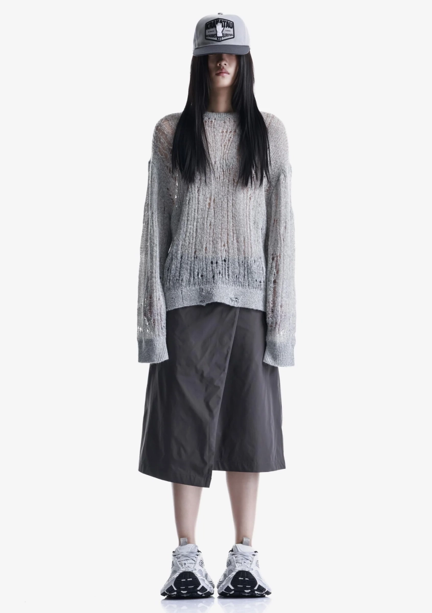 Свитер с круглым вырезом KRAKATAU, цвет: серый меланж, Sw46-21 купить онлайн