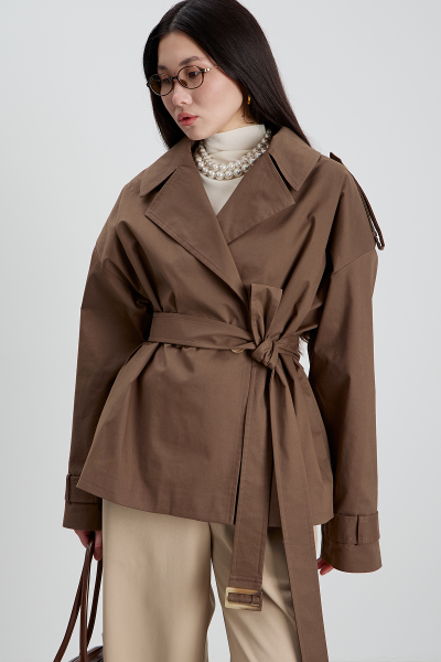 Тренч укороченный MIA AIM, цвет: коричневый, MIA517/1 купить онлайн