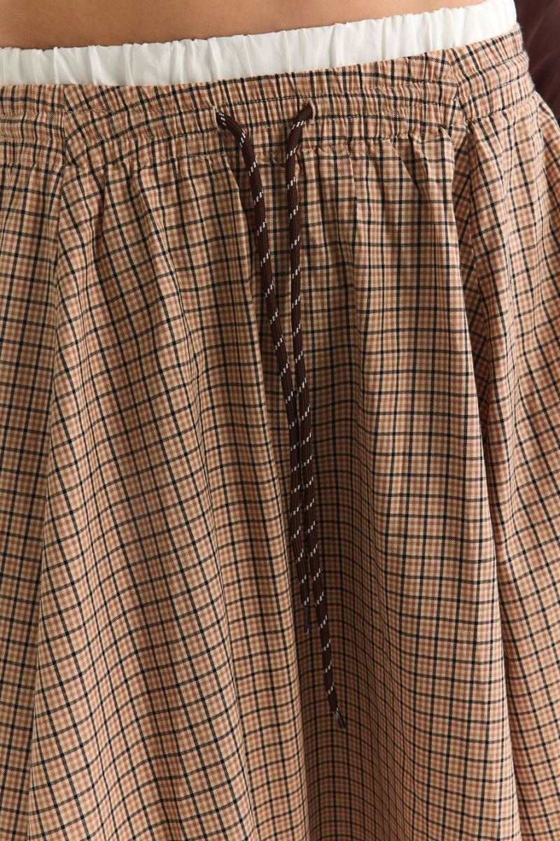 Юбка из 100% хлопка TOPTOP, цвет: коричневый с принтом, TT.071.18818.701 купить онлайн