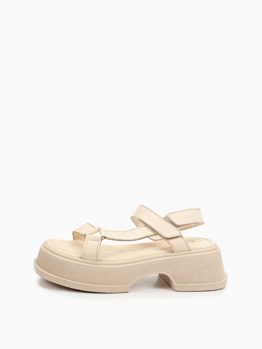 Сандалии на липучках из натуральной кожи