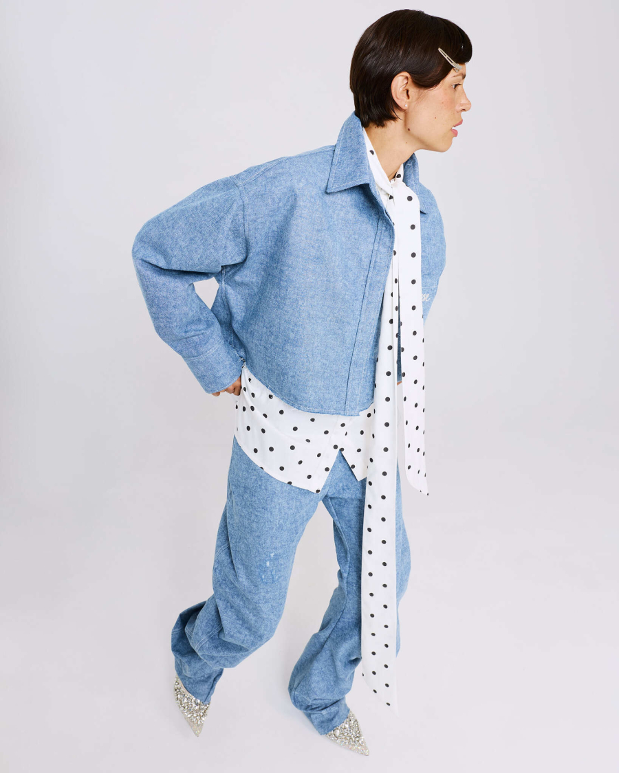 Рубашка из денима Anmuse, цвет: синий, BL26SP308-LBL купить онлайн