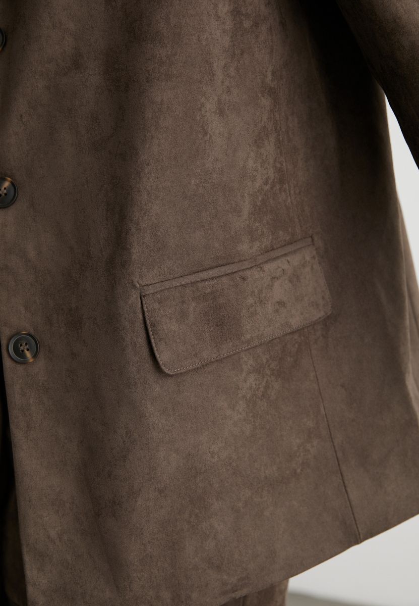 Пиджак из замши Lora Marou, цвет: коричневый, Mar6_2603 купить онлайн