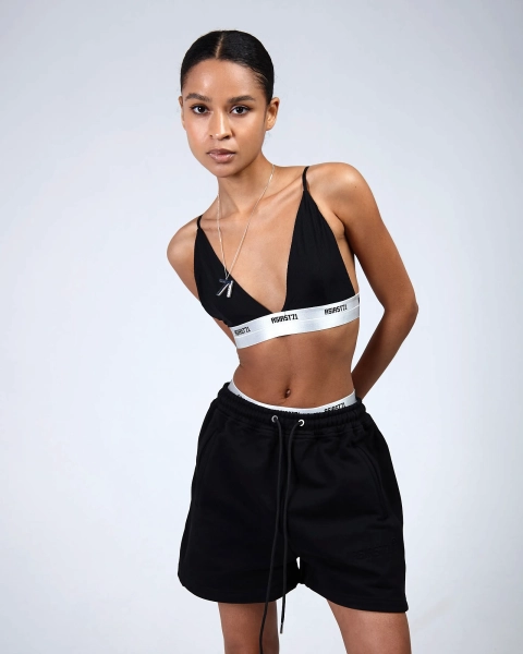 Шорты укороченные с тиснением 500GR ASIA ST 71, цвет: Черный, Ast71.shorts-crop-black купить онлайн