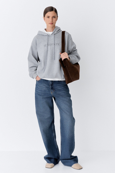 Худи утепленный essentials Ricoco, цвет: серый меланж, 7027/1 купить онлайн