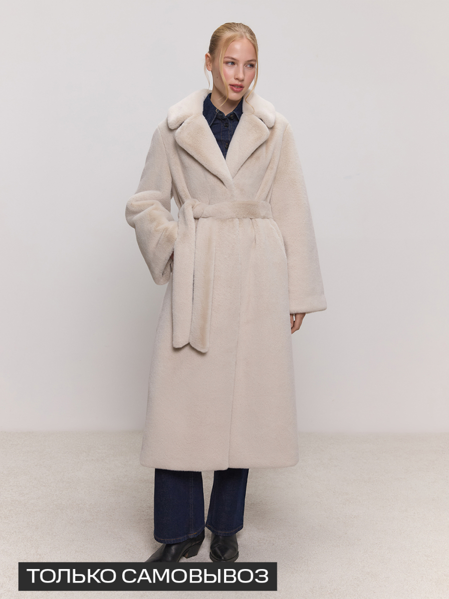 Экошуба с английским воротником под норку