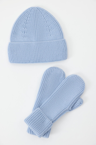 Варежки из шерсти мериноса Charmstore, цвет: голубой 610-45298-668 купить онлайн