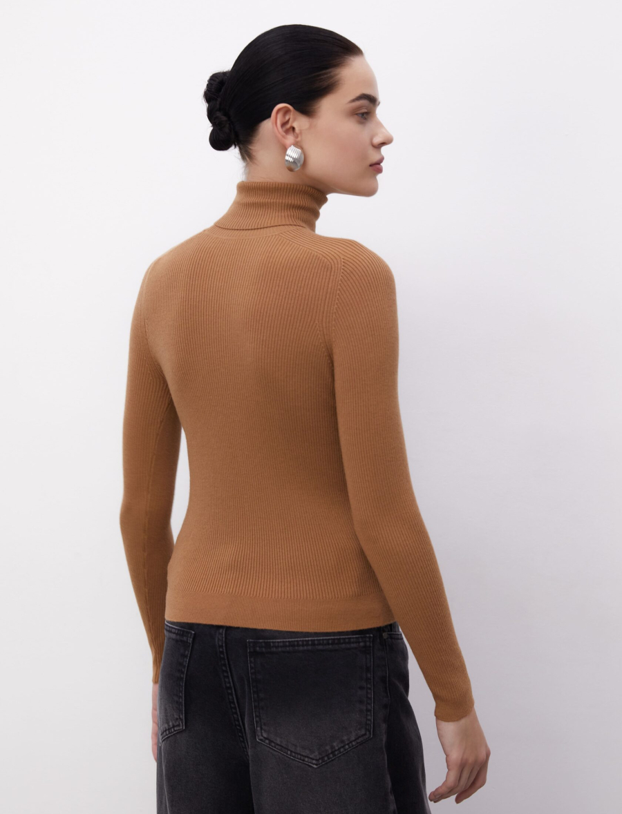 Водолазка из 100% шерсти мериноса PAPAYA, цвет: кэмел FW2407TU95HN |новая коллекция купить онлайн