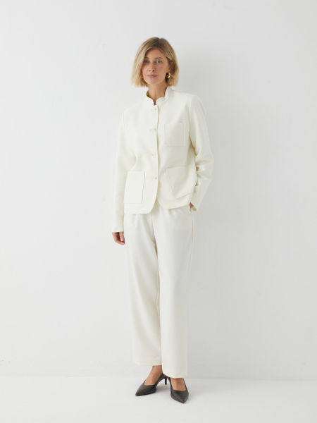 Жакет с воротником-стойкой Marou, цвет: белый,  купить онлайн