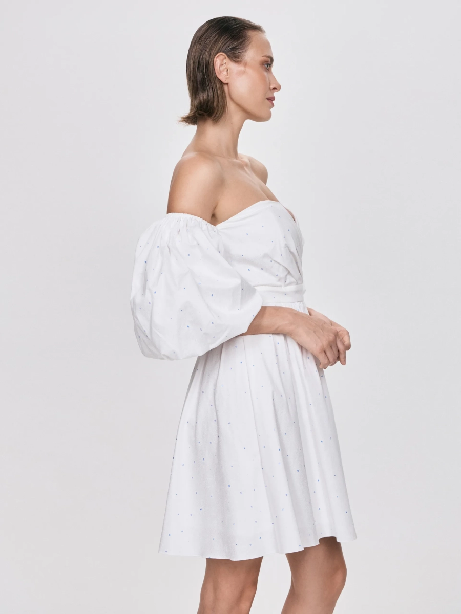 Мини-платье с принтом ANNA PEKUN, цвет: белый,  купить онлайн