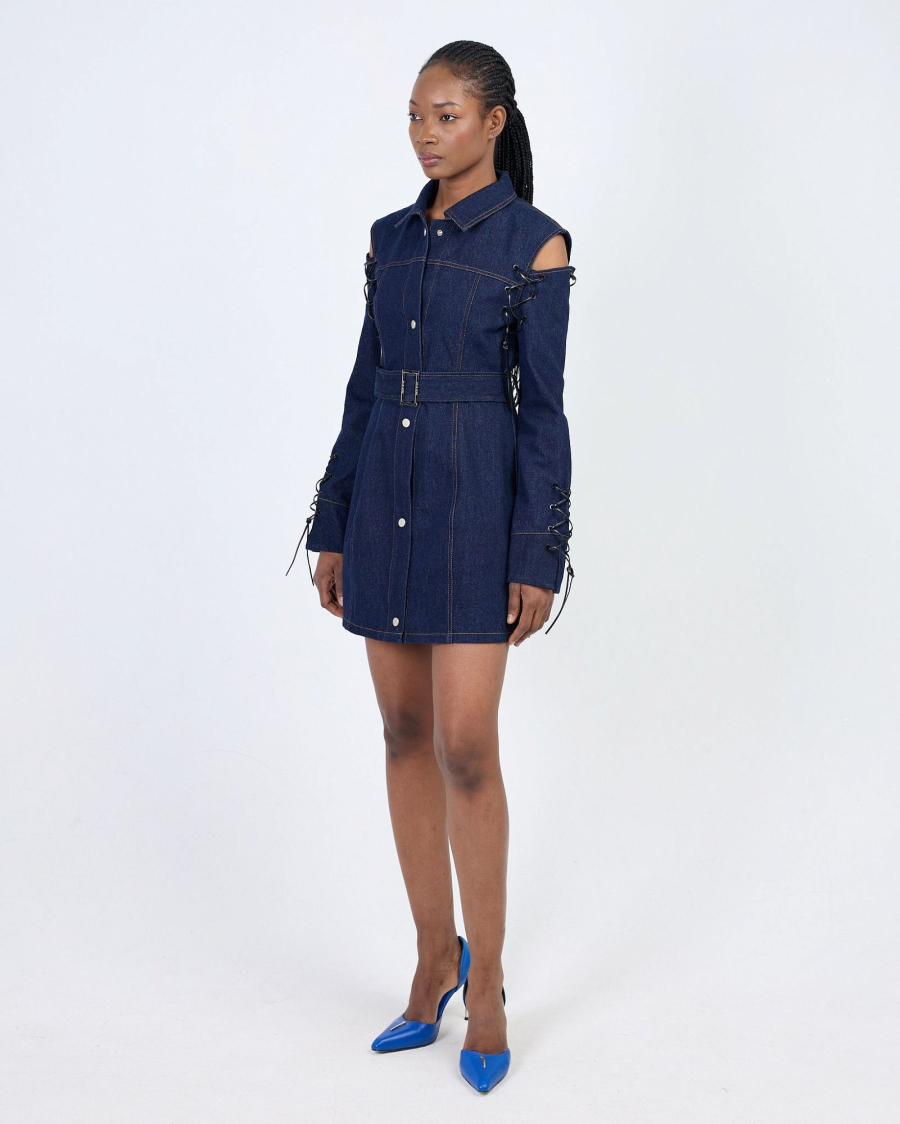 Платье-жакет из джинсы ASIA ST 71, цвет: синий, Ast71.dress-jeans-navy купить онлайн