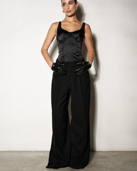 Брюки палаццо ELIZABETH BLACK YONS, цвет: Черный, YO-690 купить онлайн