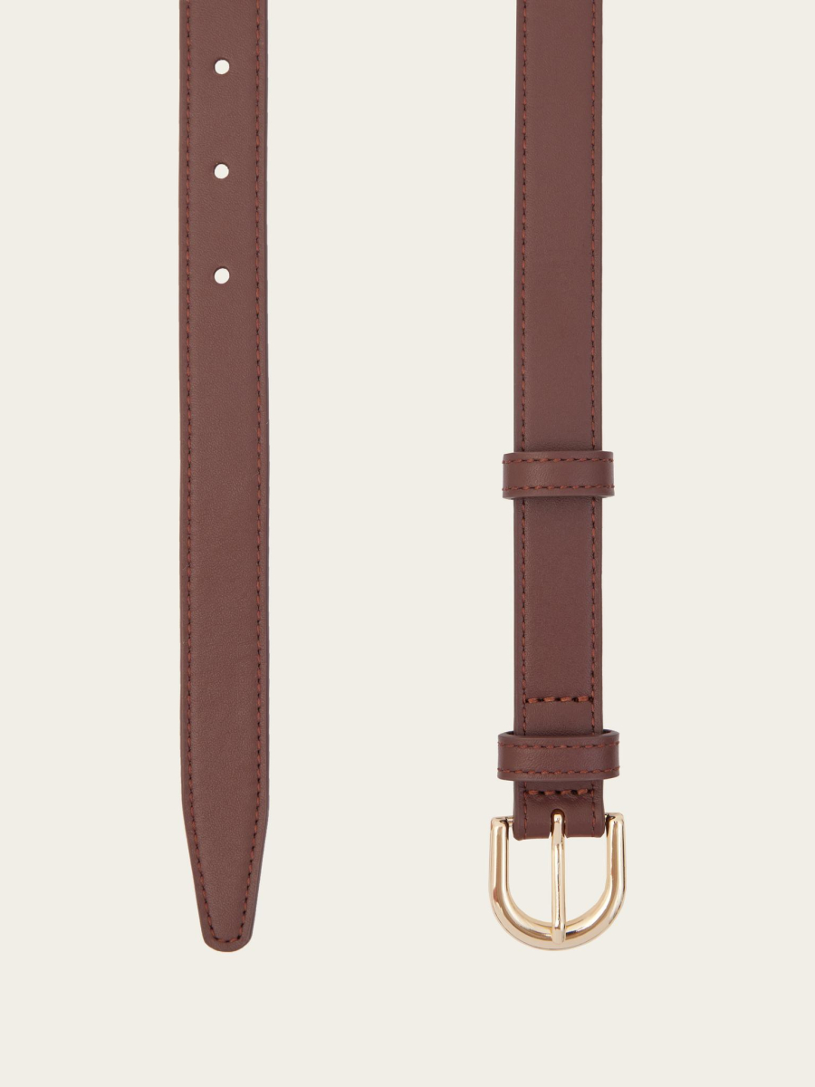 Узкий кожаный ремень Chaika, цвет: коричневый AW25BT01-45 купить онлайн