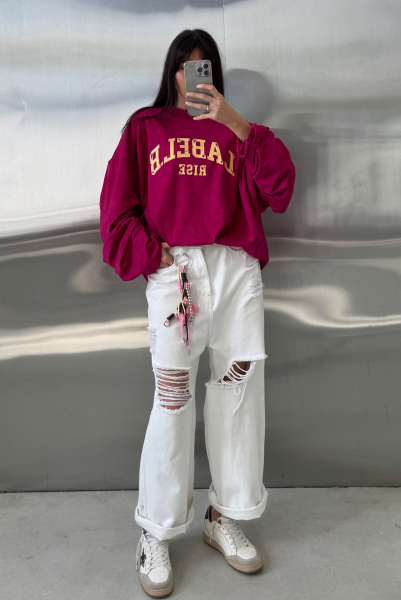 Свитшот с защипами тонкий Label .B, цвет: фуксия, Tp.02.5.70\2F купить онлайн