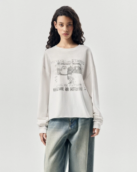 Лонгслив с принтом NAIPACHE, цвет: белый, 2611020000 купить онлайн