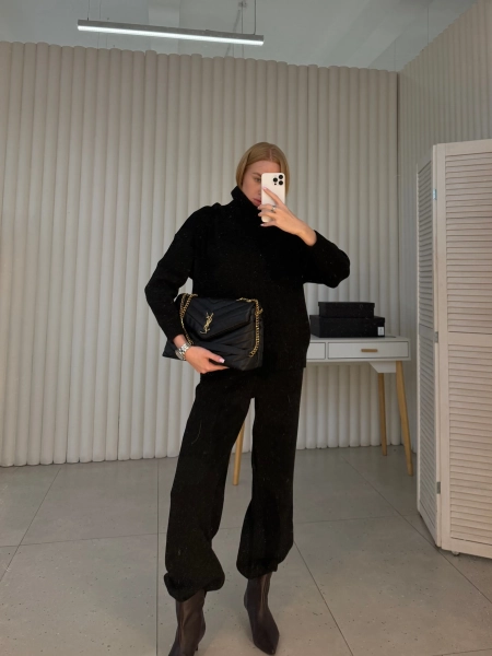 Костюм: свитер с брюками I.B.W., цвет: Черный, KJ131 купить онлайн