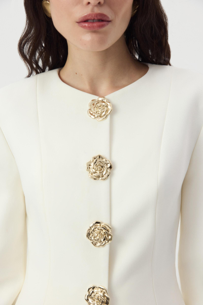 Жакет О-силуэта приталенный Charmstore, цвет: молочный, 109-460103-111 купить онлайн