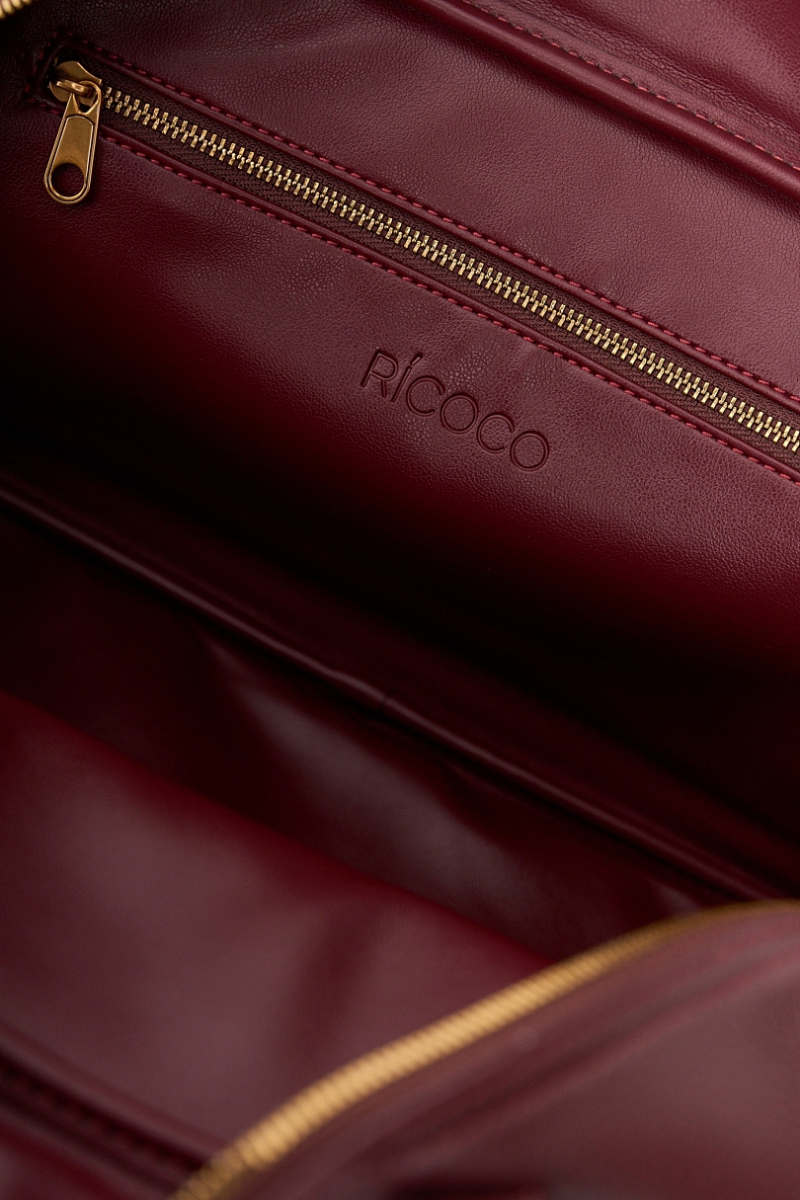 Сумка из натуральной кожи Ricoco, цвет: Бордовый bag11/1 купить онлайн