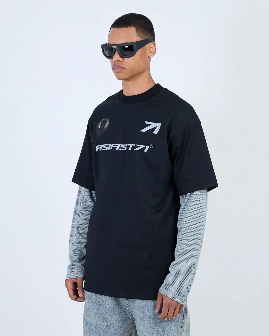 Лонгслив JERSEY MESH SLEEVES BLACK ASIA ST 71, цвет: Черный, Ast71.lsleevs-jersey-mesh-bl купить онлайн