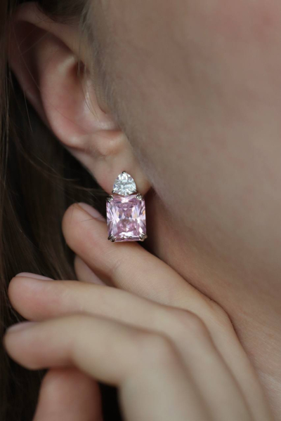 Серьги Tosya Premium с фианитами "Diamond" Tosya Store, цвет: серебро, 20-72-00274-302 купить онлайн