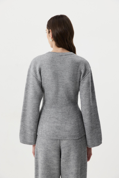 Джемпер приталенный с шерстью Charmstore, цвет: серый меланж, 303-48178-889 купить онлайн