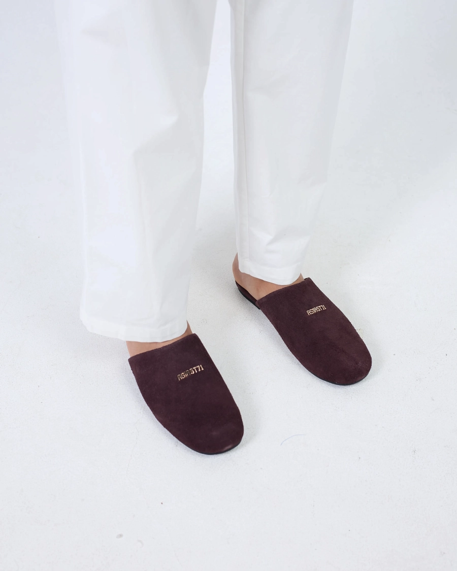 Слиперы из замши ASIA ST 71, цвет: коричневый Ast71.slipper-br | новая мужская коллекция купить онлайн
