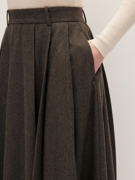 Юбка миди в складку Chaika, цвет: хаки, AW25SK04-81 купить онлайн