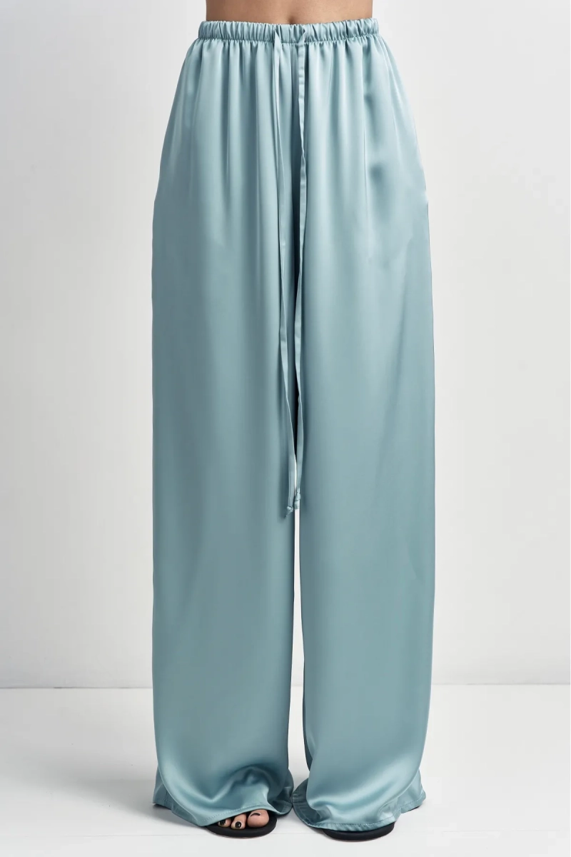 Брюки атласные Erist store, цвет: бирюзовый, НФ-00003472 купить онлайн
