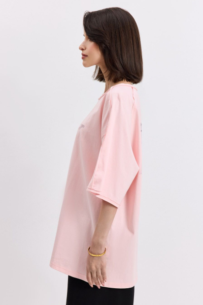 Футболка из 100% хлопка TOPTOP, цвет: розовый с принтом, TT.909.17138.301 купить онлайн