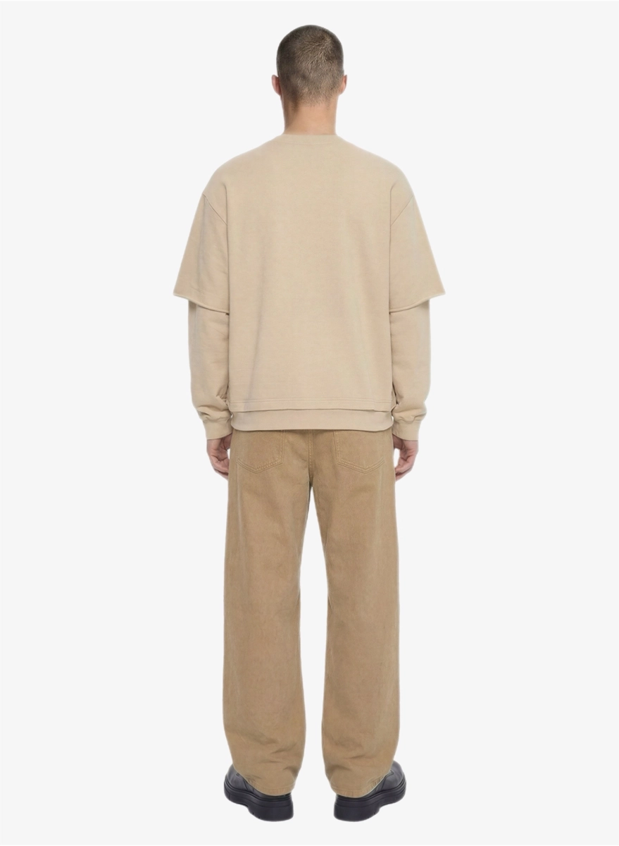 Лонгслив с двойным рукавом F | ABLE, цвет: бежевый, LNGSLV-FBL-LNT-BG купить онлайн