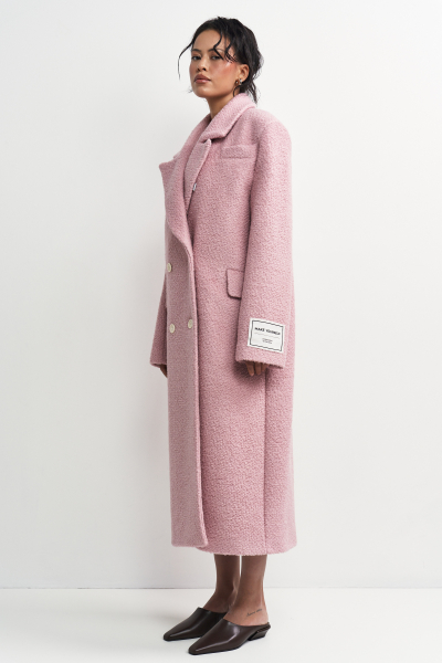 Пальто-макси из вареной шерсти Конфетно-розовый Erist store, цвет: розовый НФ-00003234 |трендовая новинка купить онлайн