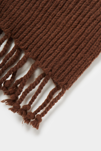 Шарф с бахромой REFERT, цвет: коричневый 17-2575/3-2511 купить онлайн