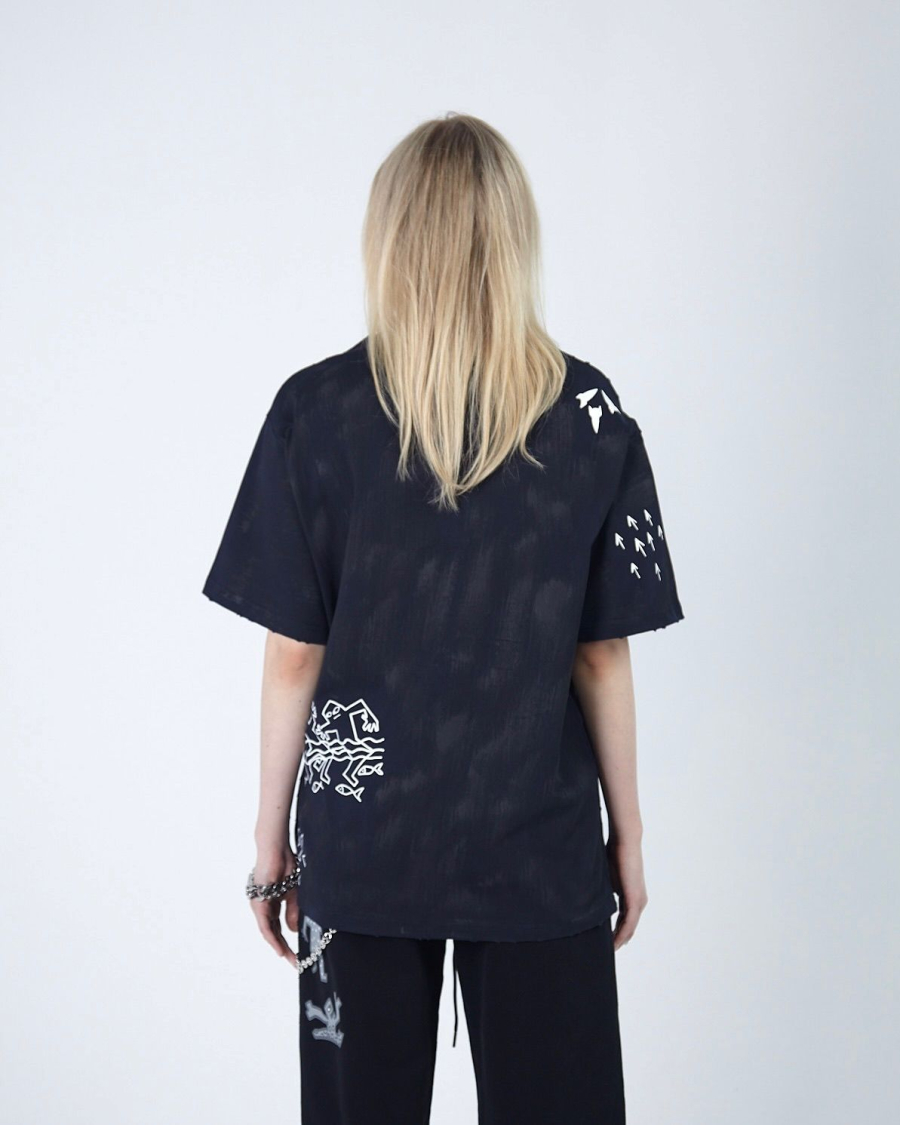 Футболка KINO DRAWINGS 380 GR NAVY ASIA ST 71, цвет: синий, Ast71.kino-tt-draw-navy купить онлайн