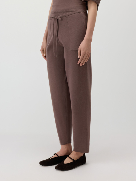 Трикотажные брюки из хлопка Conso, цвет: коричневый, KTR 260706 - кофейный купить онлайн